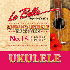 La Bella 15-BLACK Комплект струн для укулеле