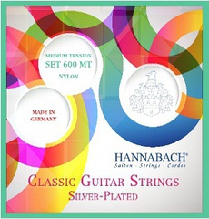 Hannabach 600MT Silver-Plated Green Комплект струн для классической гитары, среднее натяжение