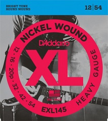 D'Addario EXL145 XL NICKEL WOUND Струны для электрогитары Heavy 12-54