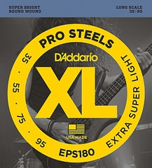 D'Addario EPS180 ProSteels Комплект струн для бас-гитары, Extra Super Light, 35-95
