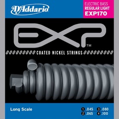 D'Addario EXP170 Coated Комплект струн для бас-гитары, Light, 45-100, Long Scale