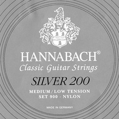 Hannabach 900MLT SILVER 200 Комплект струн для классической гитары нейлон/посеребренные