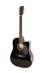 Caraya F601-BK Акустическая гитара, с вырезом, черная 