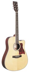 Caraya F650C-N Акустическая гитара, с вырезом, цвет натуральный 