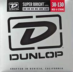Dunlop DBS30130 Комплект струн для 6-струнной бас-гитары, нерж.сталь, Medium, 30-130