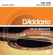 D'Addario EZ900 AMERICAN BRONZE 85/15 Струны для акустической гитары Extra Light 10-50