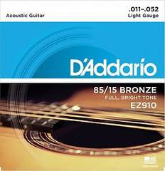 D'Addario EZ910 AMERICAN BRONZE 85/15 Струны для акустической гитары Light 11-52