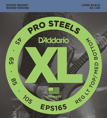 D'Addario EPS165 ProSteels Комплект струн для бас-гитары, Custom Light, 45-105, Long Scale