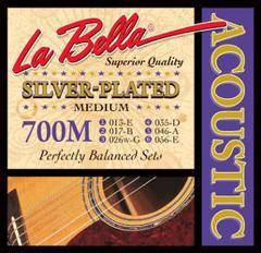 La Bella 700M Silver-Plated Комплект струн для акустической гитары, посеребренные 13-56 Medium
