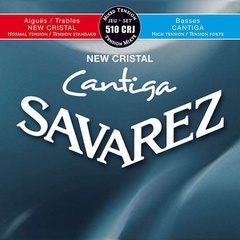 Savarez 510CRJ New Cristal Cantiga Комплект струн для классической гитары, смешанное натяжение, посеребренные 